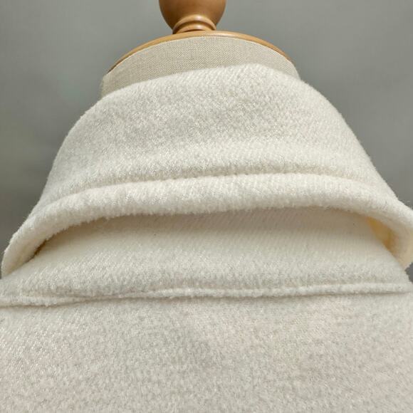 Abercrombie & Fitch ivory twill heavy shacket chore jacket size medium oversized - Picture 11 of 16